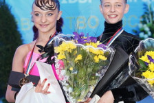 Ковалев Андрей и Каркач Наталья выиграли Первенство России по 10 танцам среди Юниоров-1